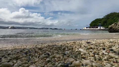 Timelapse Clouds Over Boracay Beach Philippines With Traditional Boats On Stock Footage 333673033