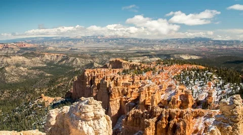 Timelapse of clouds over bryce canyon national park Stock Footage 61476602