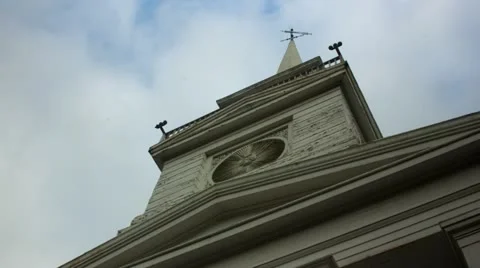 Timelapse clouds over church Video stock 15464330