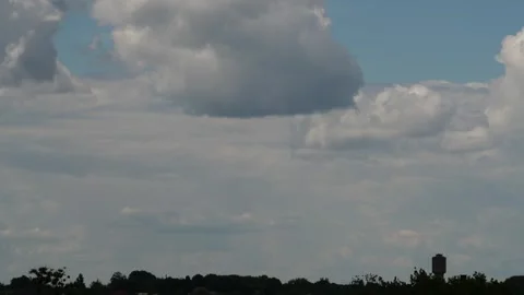 Timelapse of clouds over the city horizon Stock Footage 339234112