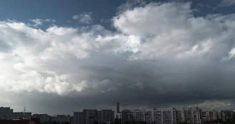 Timelapse of clouds over the city, Sky Tower in Wroclaw in the background Vídeos de archivo 253513604