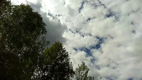 Timelapse clouds over the green field. FULL HD 動画素材 76088139