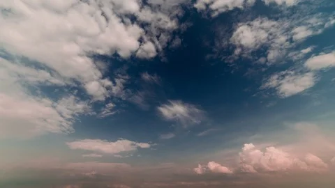 Timelapse clouds over the green field Stock Footage 77157915