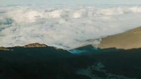 Timelapse of clouds over Haleakala Volcano Stock Footage 154919491