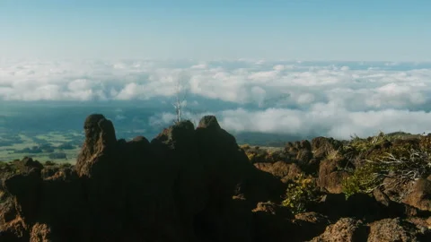 Timelapse of clouds over Haleakala Volcano Stock Footage 154919622