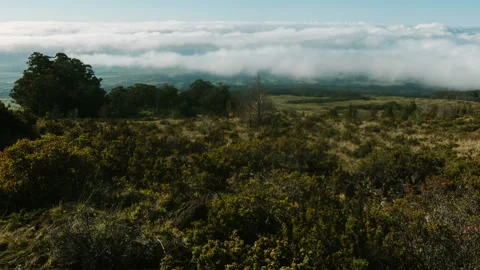 Timelapse of clouds over Haleakala Volcano Stock Footage 154919644