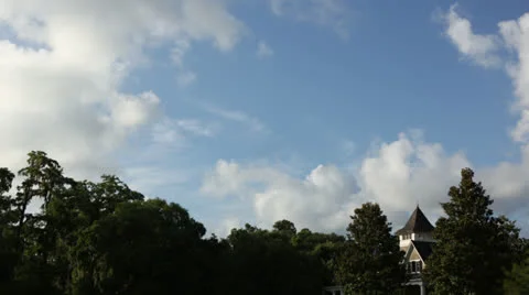 Timelapse Of Clouds Over House Vídeos de archivo 26846669