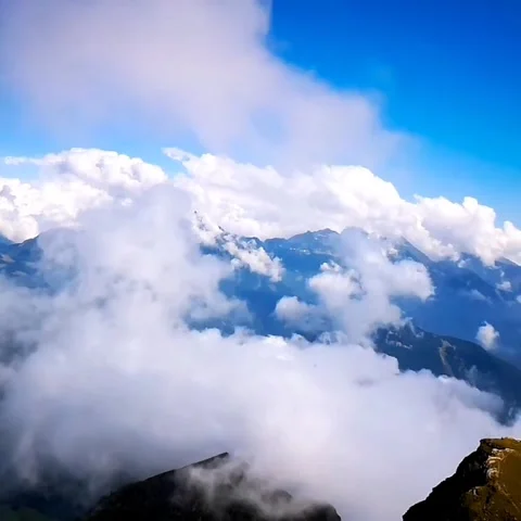 Timelapse of clouds over the Italian alps Stock Footage 252596604