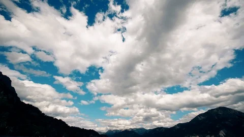Timelapse of clouds over Lake Traful Stock Footage 86998782