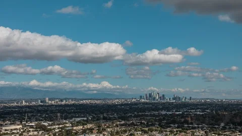 Timelapse of clouds over Los Angeles Stock Footage