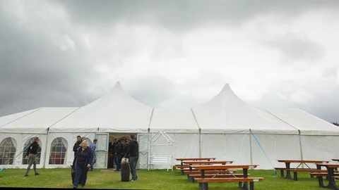 Timelapse of clouds over a marquee 库存影片 99400430