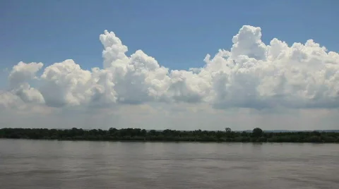 Timelapse Clouds over Mississippi Stock Footage