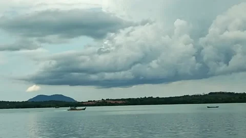 Timelapse Clouds over Mount Bintan, Indonesia Stock Footage 221138733