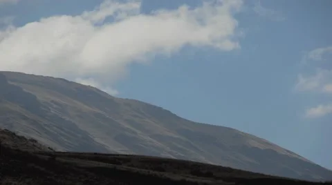 Timelapse of clouds over a mountain in the Andes, Peru Stock Footage 41634734