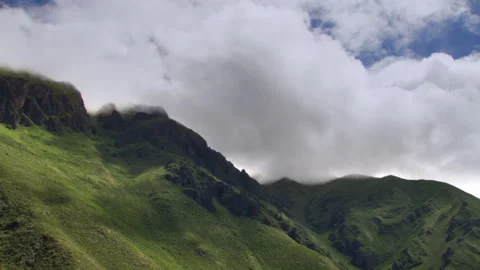 Timelapse of clouds over a mountain in the Andes Mountains, Peru Stock-Footage 311298155