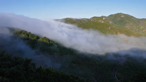 Timelapse clouds over mountains in Anaga, Tenerife Stock Footage 231430729