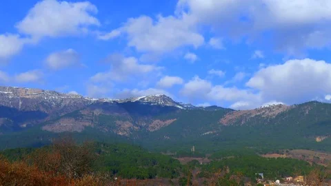 Timelapse of clouds over the mountains. Stock Footage 83691667