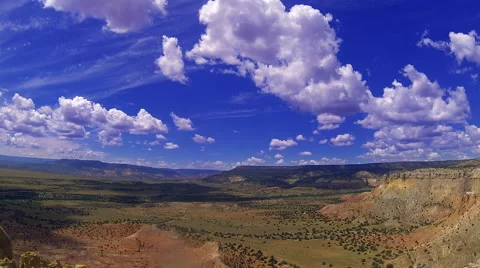 Timelapse: Clouds over New Mexico desert Stock Footage 44216457