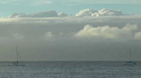 Timelapse  clouds over pacific ocean in hawaii,big island Stock Footage 40701419