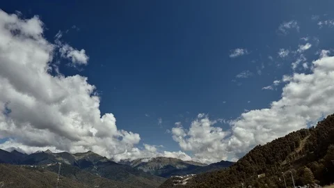 Timelapse of clouds over Roza Hutor in Sochi Stock Footage 124852907