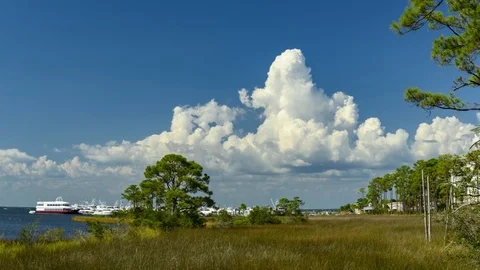 Timelapse of clouds over Sandestin, Florida Video stock 125533696