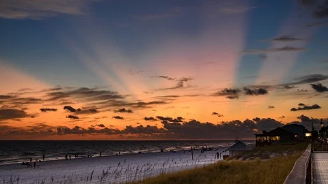 Timelapse of clouds over Sandestin, Florida Video stock 125533720