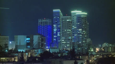 Timelapse of clouds over skyscrapers Stock-Footage 2923202