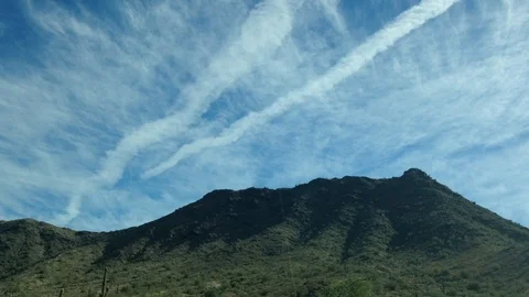 Timelapse Clouds Over South Mountain Phoenix Arizona Stock Footage 98796650