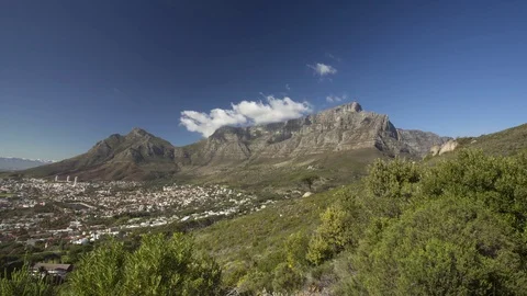 Timelapse of clouds over Table Mountain Stock Footage 102426767