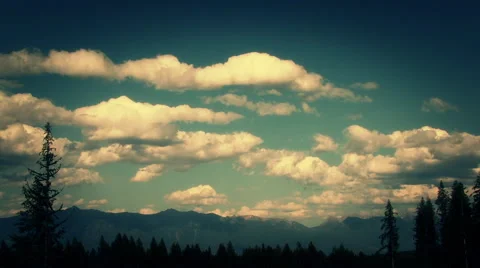 Timelapse of clouds over wide horizon Stock Footage 45113307