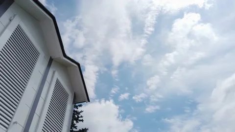 Timelapse Clouds Over the Wooden White House Stock Footage 132208187