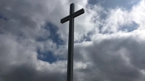 Timelapse of Clouds at Papal Cross, Phoenix Park, Dublin - Ireland, 2018 Stock Footage 88717078