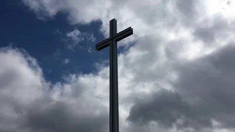Timelapse of Clouds at Papal Cross, Phoenix Park, Dublin - Ireland, 2018 Stock Footage 88717098