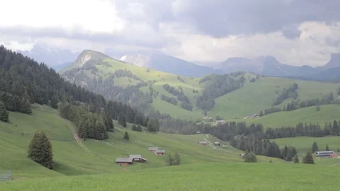 Timelapse of clouds passing by in the alpe di siusi dolomites Stock Footage 243801500