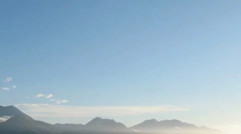 Timelapse of Clouds Passing a Mountain Range Video stock 8655289