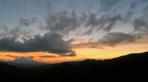Timelapse of Clouds Passing a Mountain Range Stock-Footage 8655405