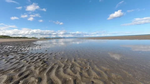 Timelapse of Clouds Passing over Clogherhead Beach, Louth, Ireland Stock Footage 316369513