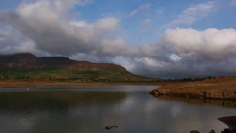 Timelapse - Clouds passing over the lake 4K60 Stock Footage 271237380