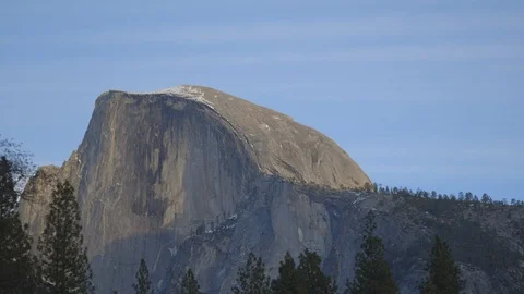 Timelapse of Clouds Passing Overhead  Half Dome Yosemite Stock Footage 122401307