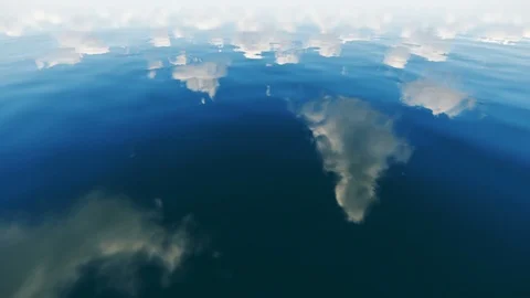 Timelapse clouds reflecting on water hd Video stock 118582043