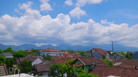 Timelapse of clouds from a residential Video stock 206223740