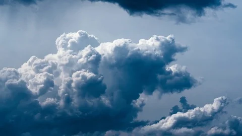 Timelapse clouds rise with storm Stock Footage 84454943