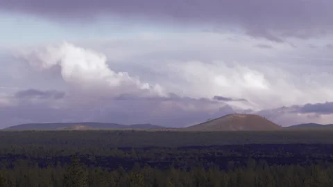 Timelapse clouds roil and move across central Oregon landscape Stock Footage 170489845