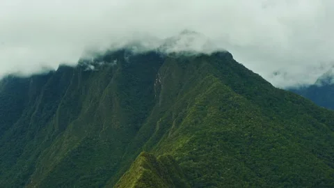 Timelapse of clouds rolling over the mountains on Inca Trail. Stock Footage 241595844