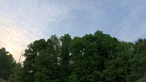 Timelapse with clouds rolling by at sunset Stock Footage 309894706