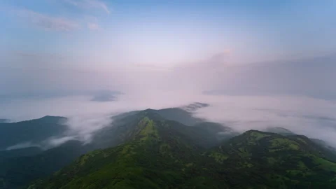 Timelapse - Clouds rolling in a valley 4K30 Stock Footage 270358541