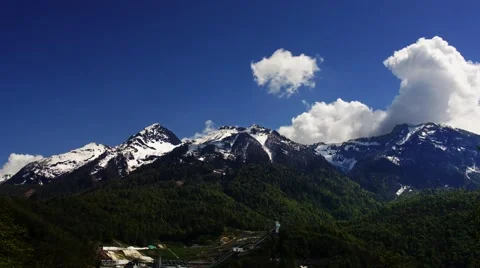 Timelapse of Clouds on the Rosa Khutor Video stock 65238369