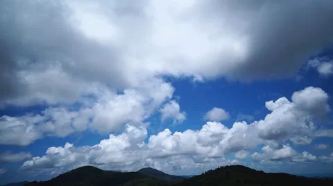 Timelapse of Clouds running across the sky Stock Footage 41511145