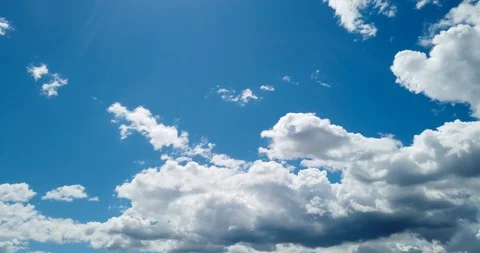 Timelapse of clouds running on blue sky Stock Footage 111695846