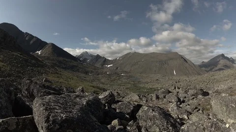 TimeLapse. Clouds running in the sky. Mountain landscape Видео 93986978